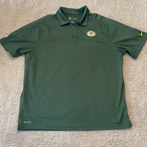 Packers Nike Dri-Fit Polo gold shirt size L - Picture 2 of 10